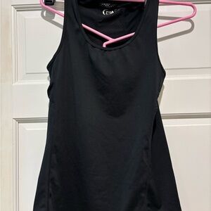 Zyia Women's Black Tank Top fitted